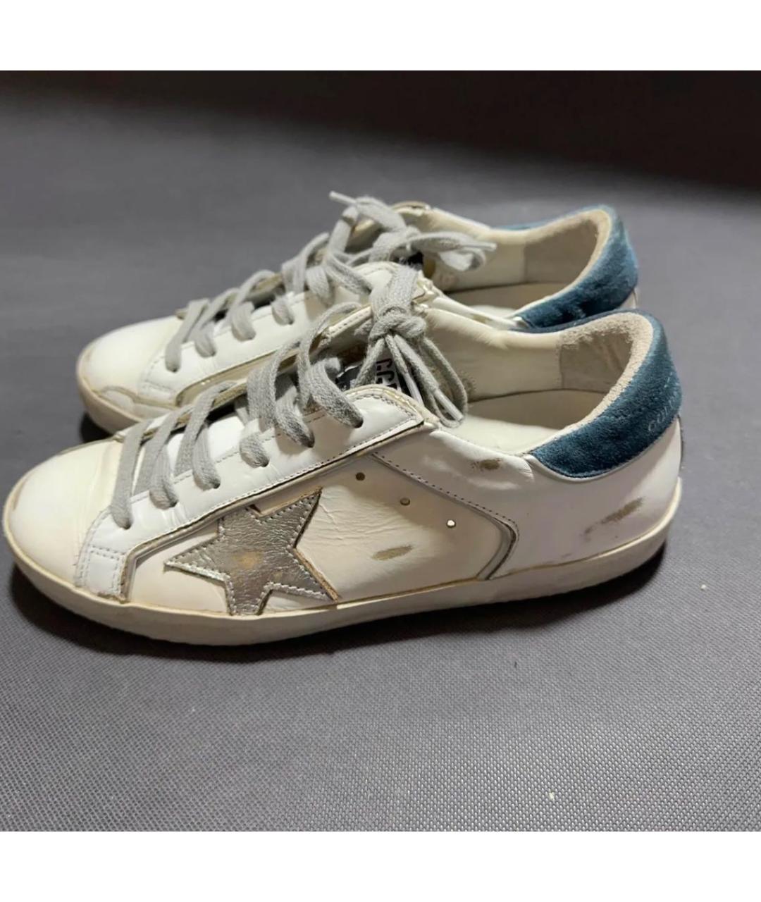 GOLDEN GOOSE DELUXE BRAND Белые кожаные кеды, фото 7