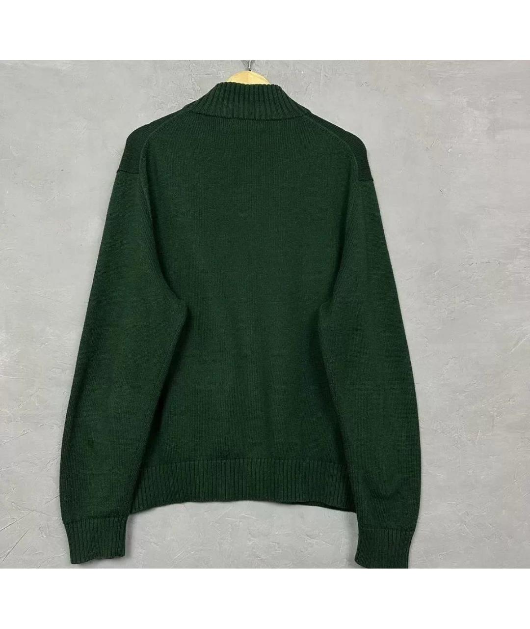 POLO RALPH LAUREN Зеленый хлопковый джемпер / свитер, фото 2