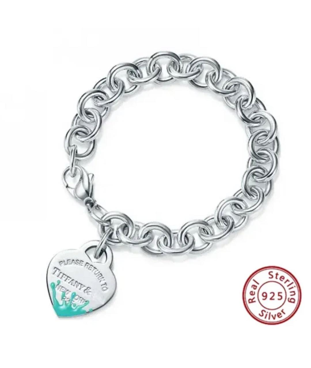 TIFFANY&CO Белый серебряный браслет, фото 5