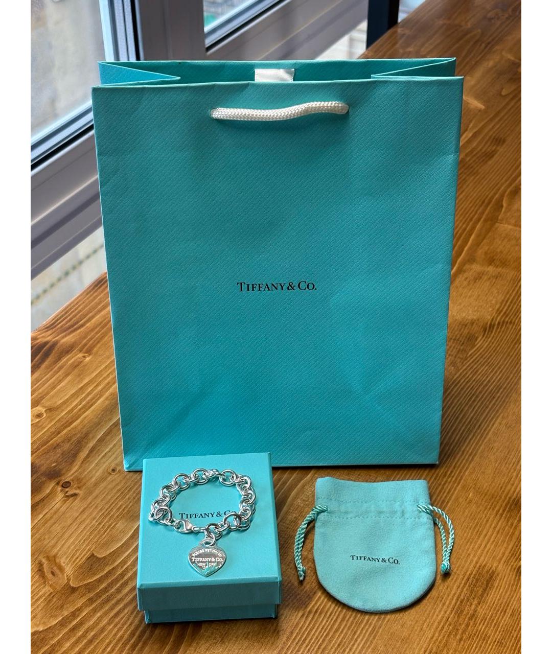 TIFFANY&CO Белый серебряный браслет, фото 2