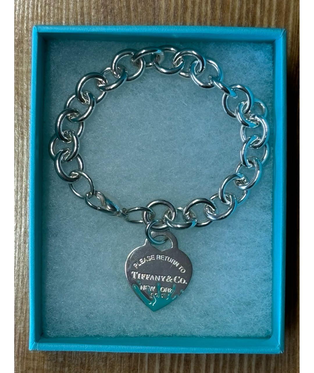 TIFFANY&CO Белый серебряный браслет, фото 3