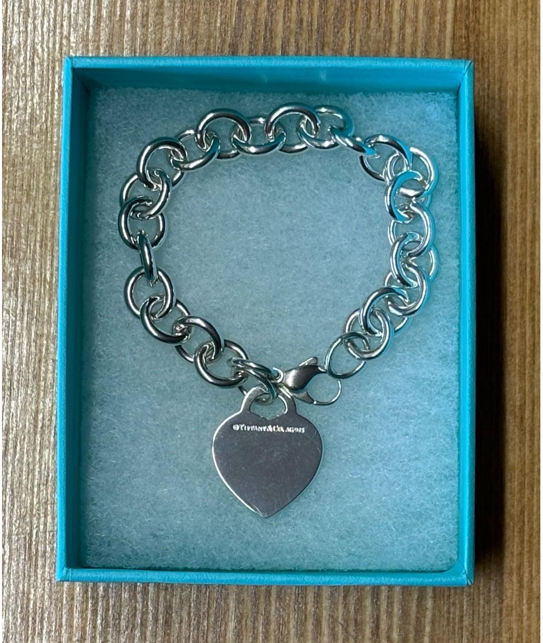 TIFFANY&CO Белый серебряный браслет, фото 4