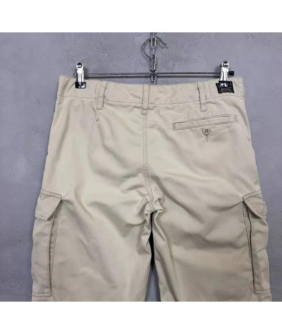 RALPH LAUREN Бежевые хлопковые прямые брюки, фото 3