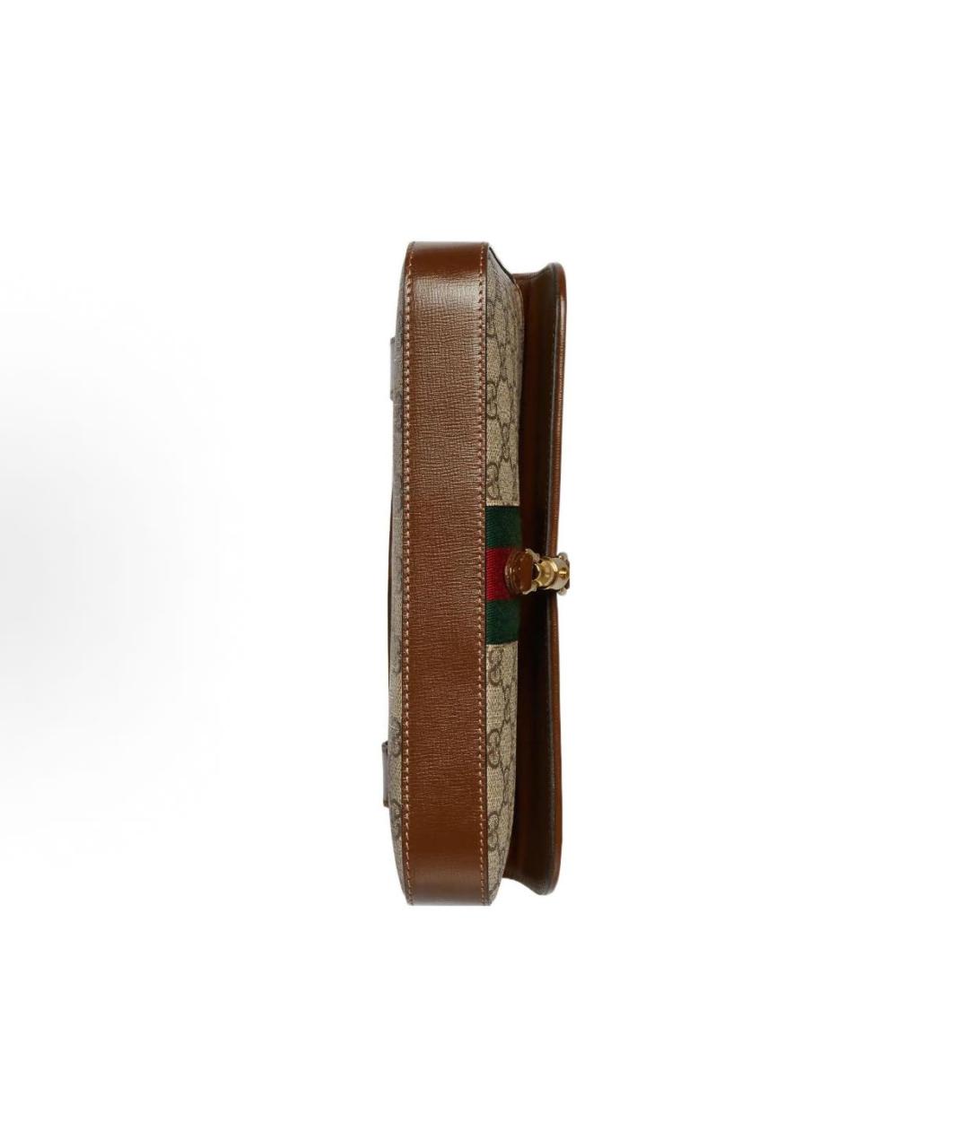 GUCCI Бежевая тканевая поясная сумка, фото 7