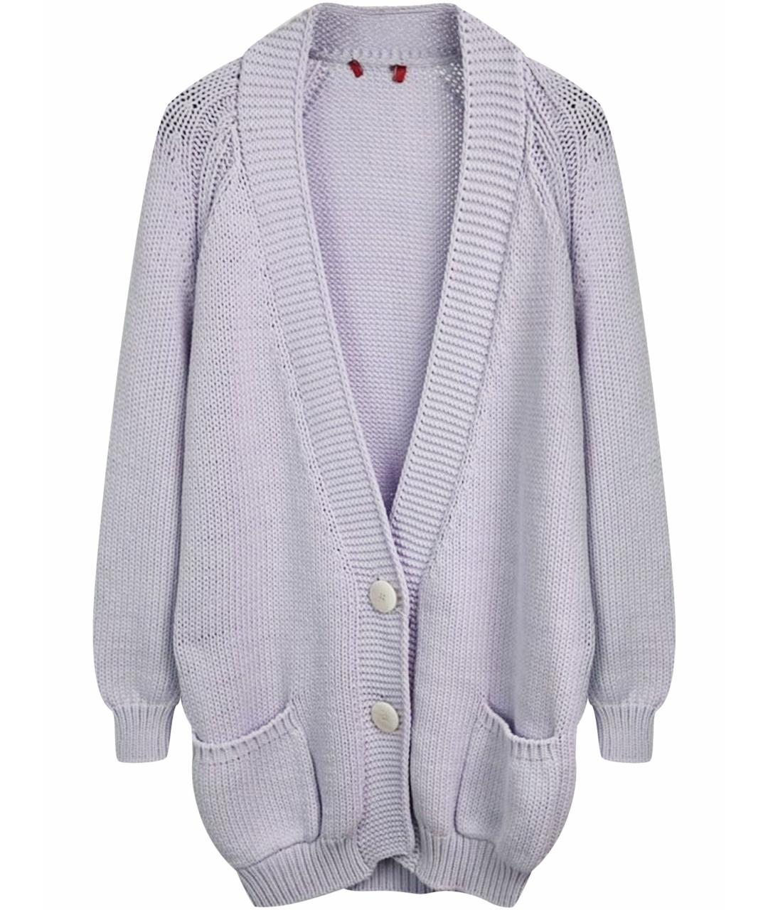 MAX MARA Фиолетовый хлопковый кардиган, фото 1
