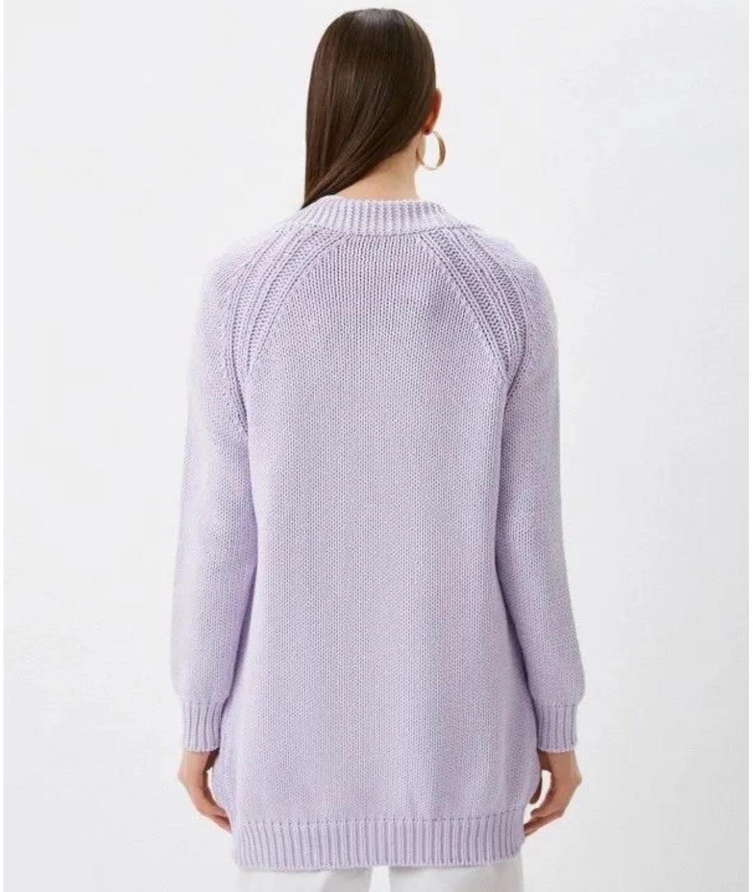 MAX MARA Фиолетовый хлопковый кардиган, фото 2