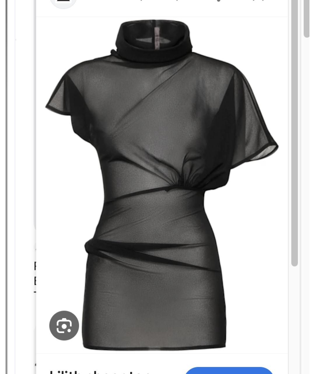 RICK OWENS Черная блузы, фото 8