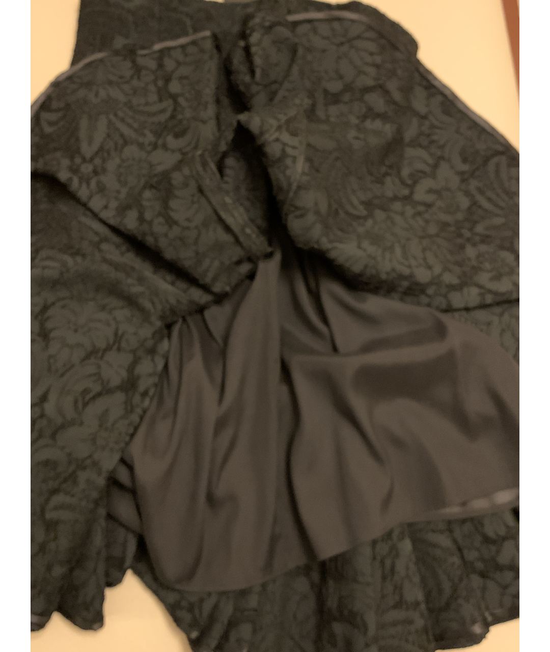 DOLCE&GABBANA Черная полиэстеровая юбка миди, фото 7