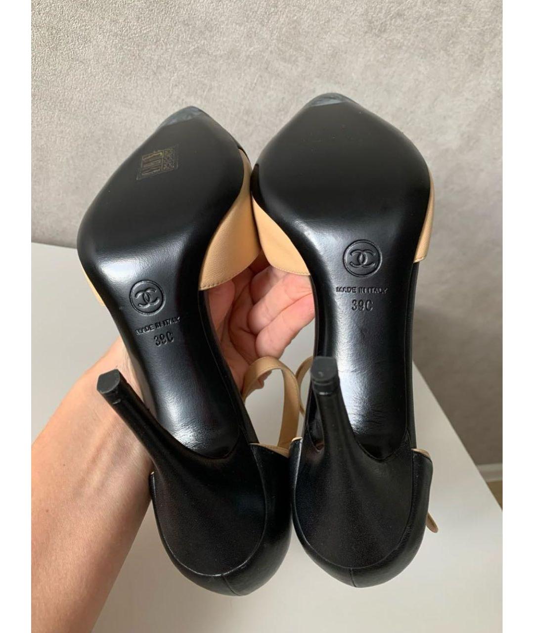 CHANEL Черные кожаные туфли, фото 7