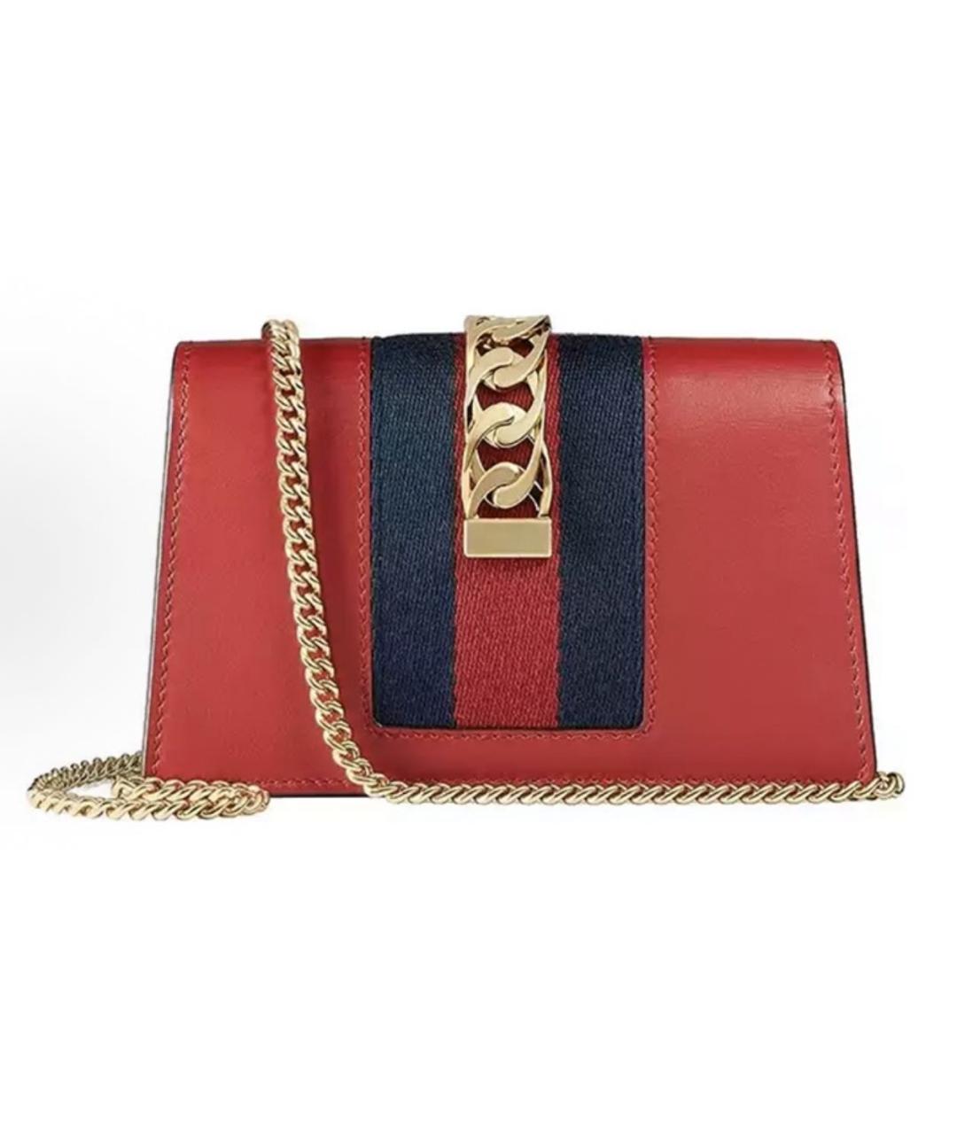 GUCCI Красная кожаная сумка с короткими ручками, фото 3