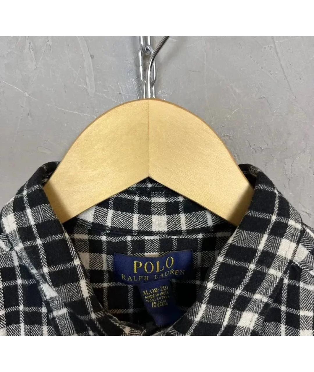POLO RALPH LAUREN Черная хлопковая кэжуал рубашка, фото 5