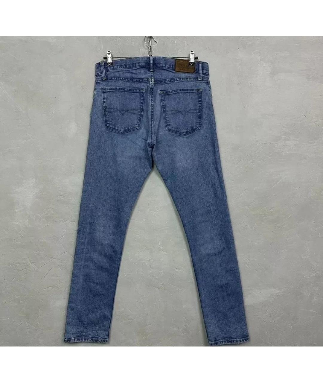 POLO RALPH LAUREN Синие хлопко-эластановые джинсы скинни, фото 2