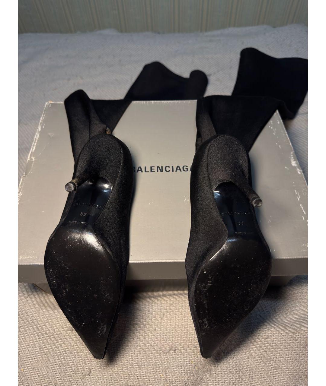 BALENCIAGA Черные ботфорты, фото 6