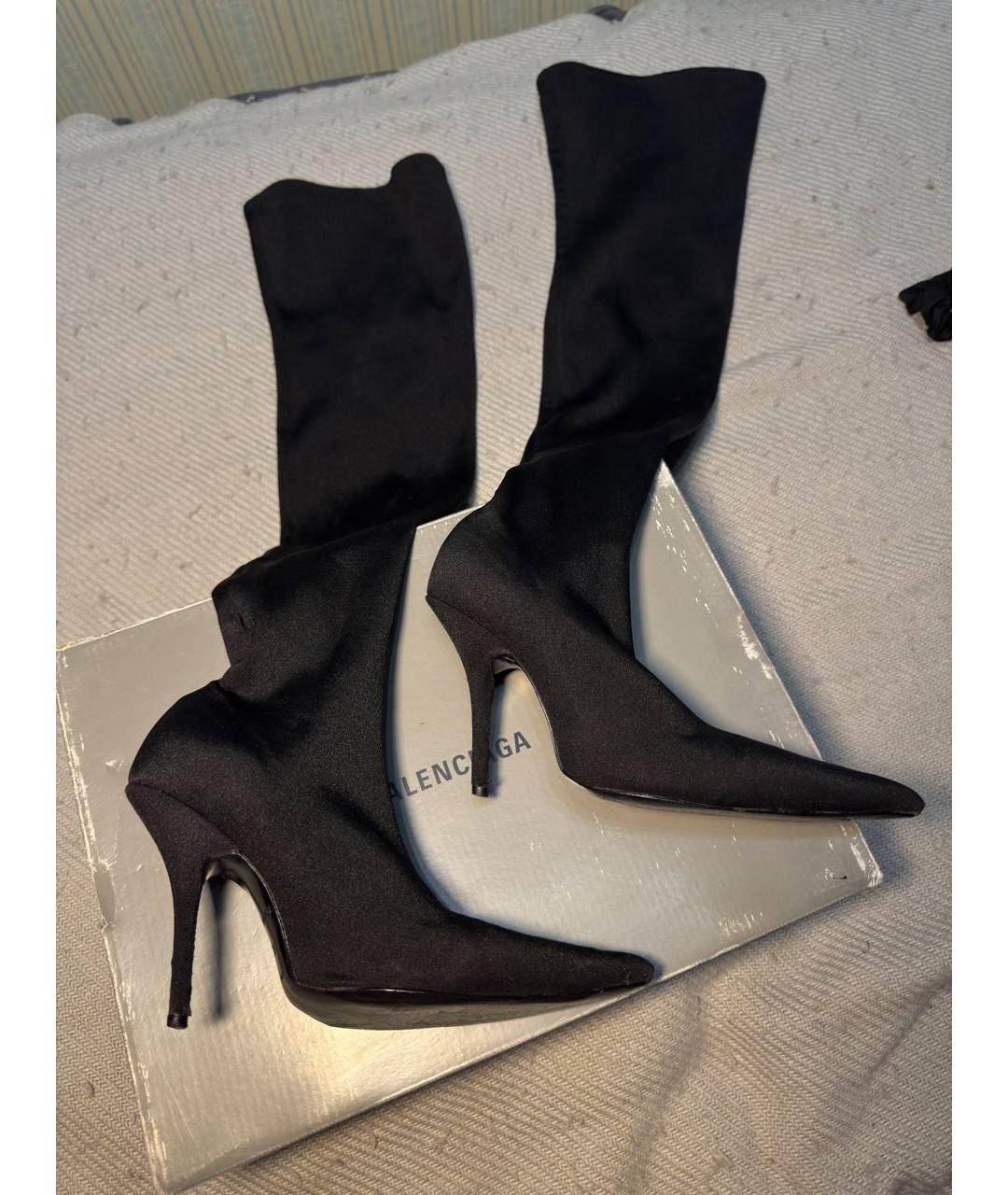 BALENCIAGA Черные ботфорты, фото 5