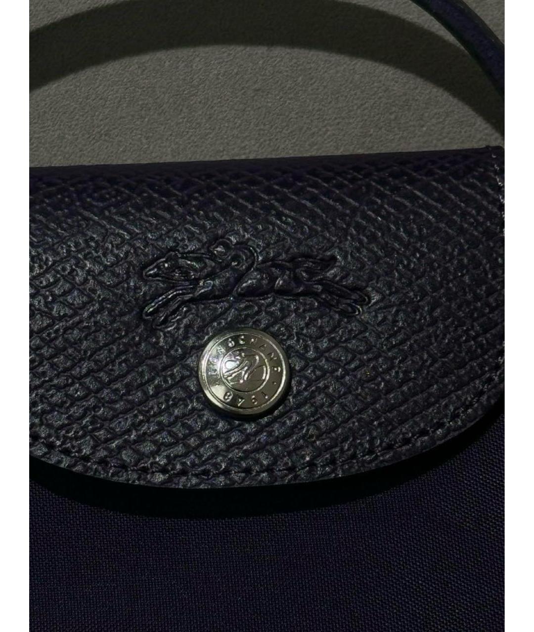 LONGCHAMP Фиолетовая тканевая сумка с короткими ручками, фото 3