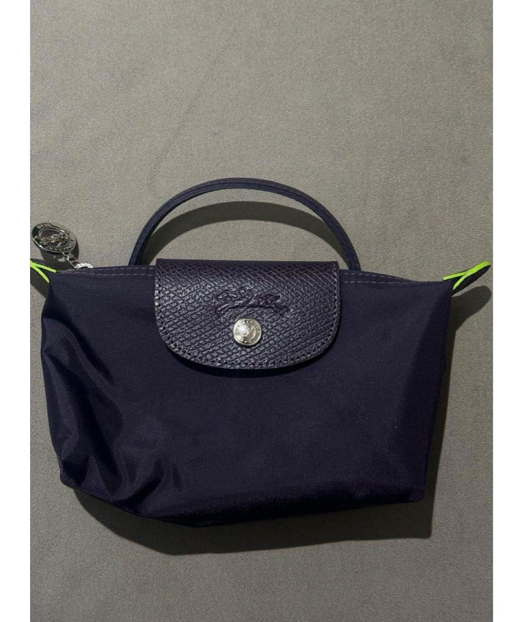 LONGCHAMP Фиолетовая тканевая сумка с короткими ручками, фото 2
