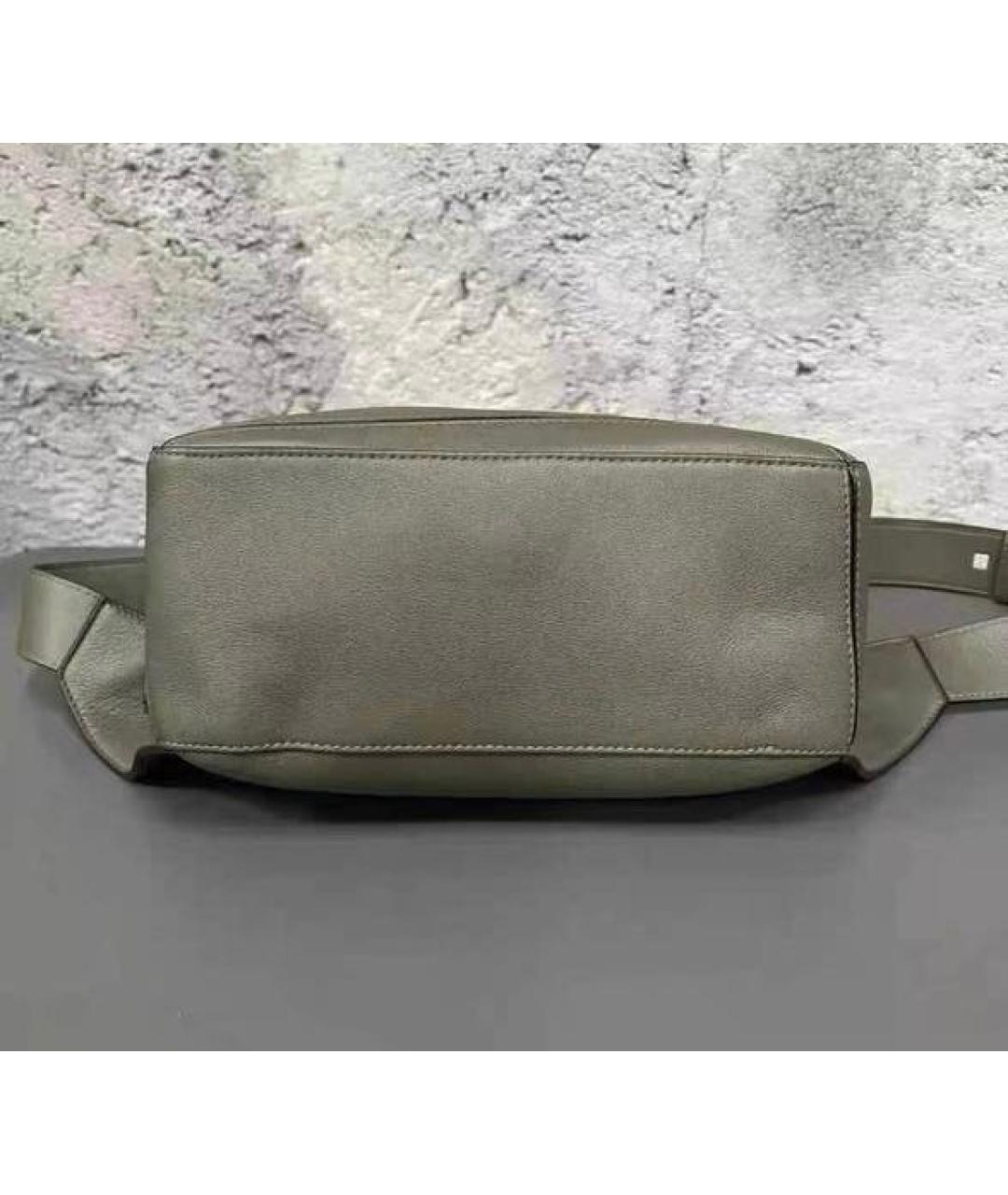 LOEWE Зеленая кожаная поясная сумка, фото 6