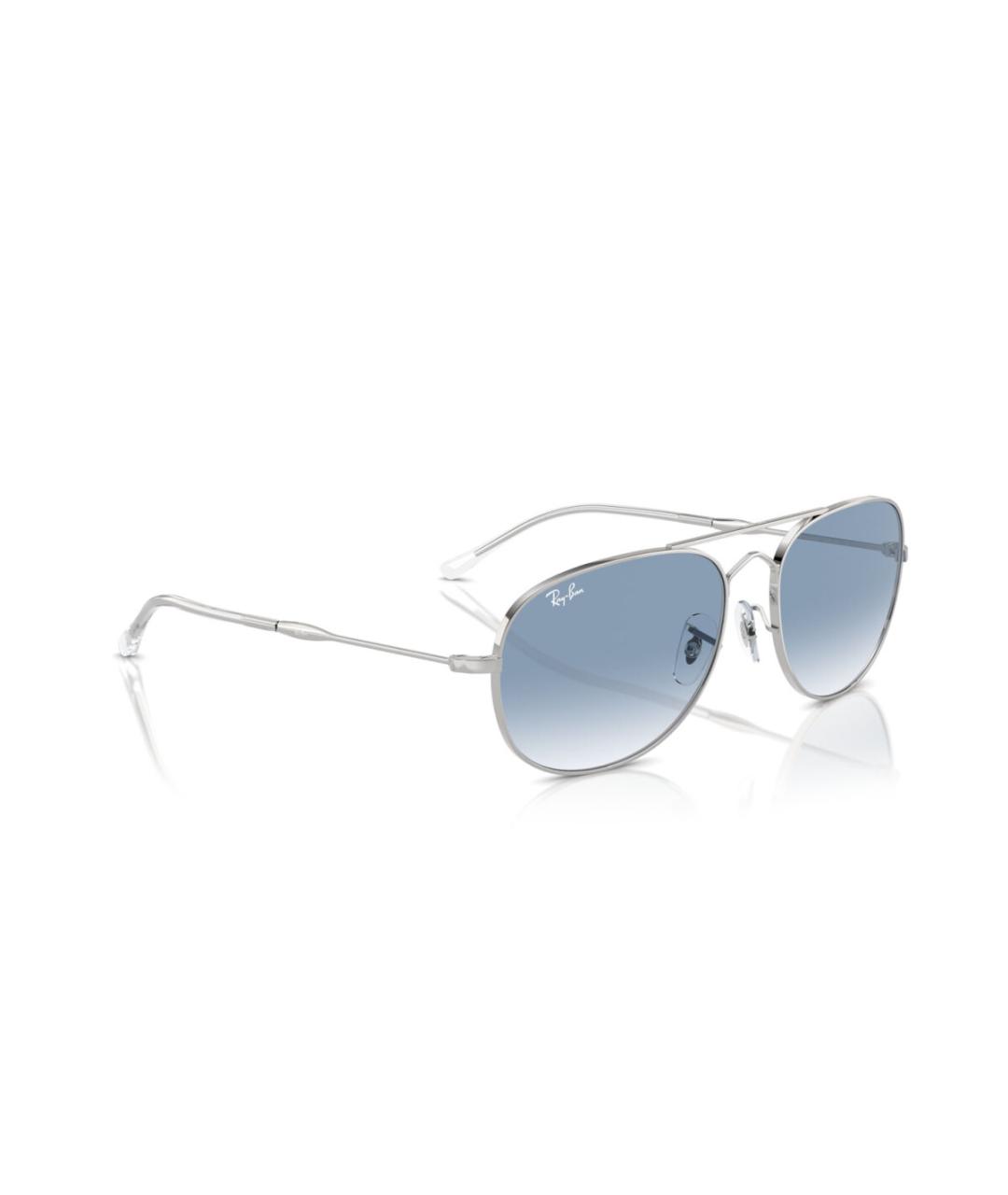 RAY BAN Серебряные металлические солнцезащитные очки, фото 7