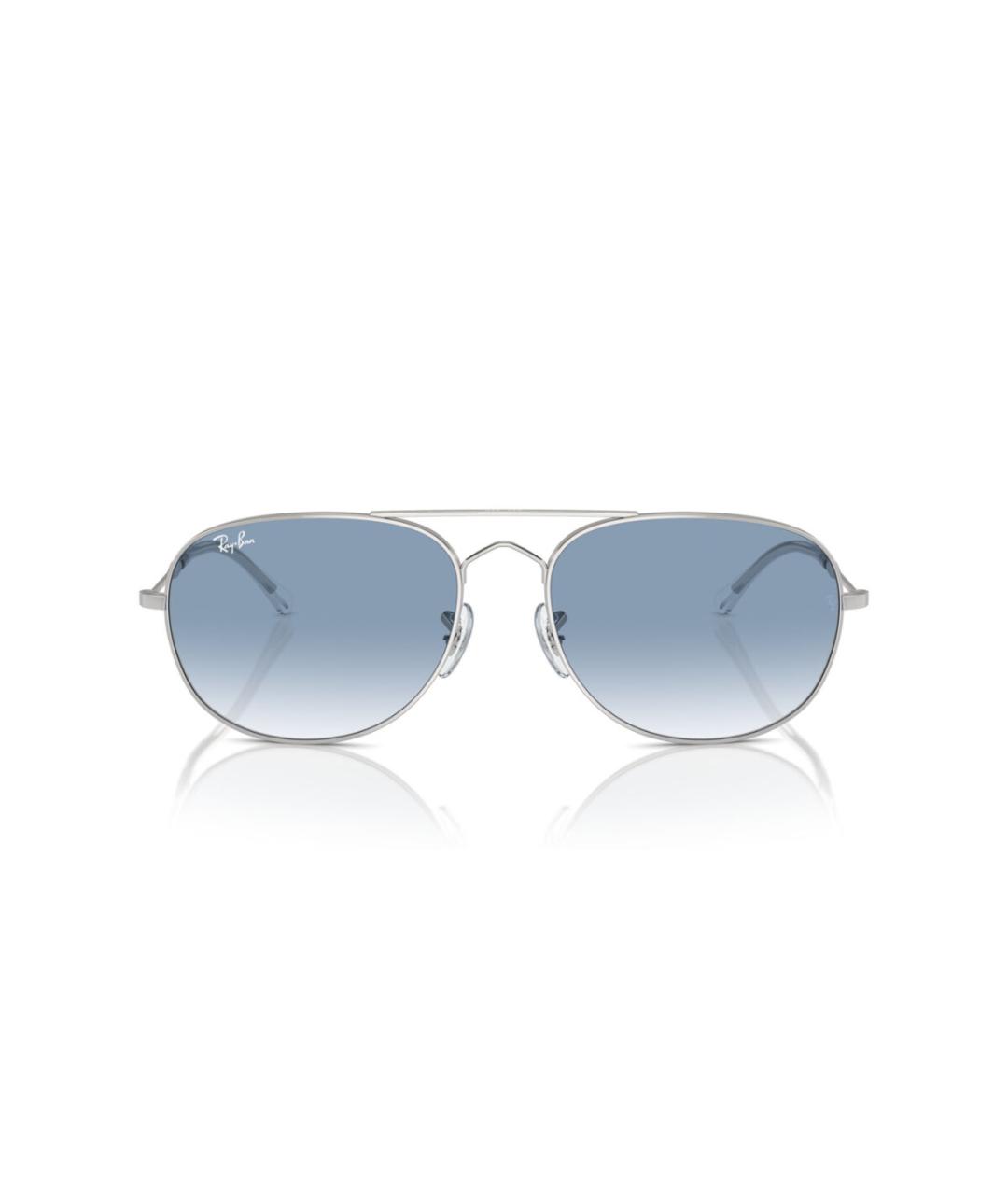 RAY BAN Серебряные металлические солнцезащитные очки, фото 2