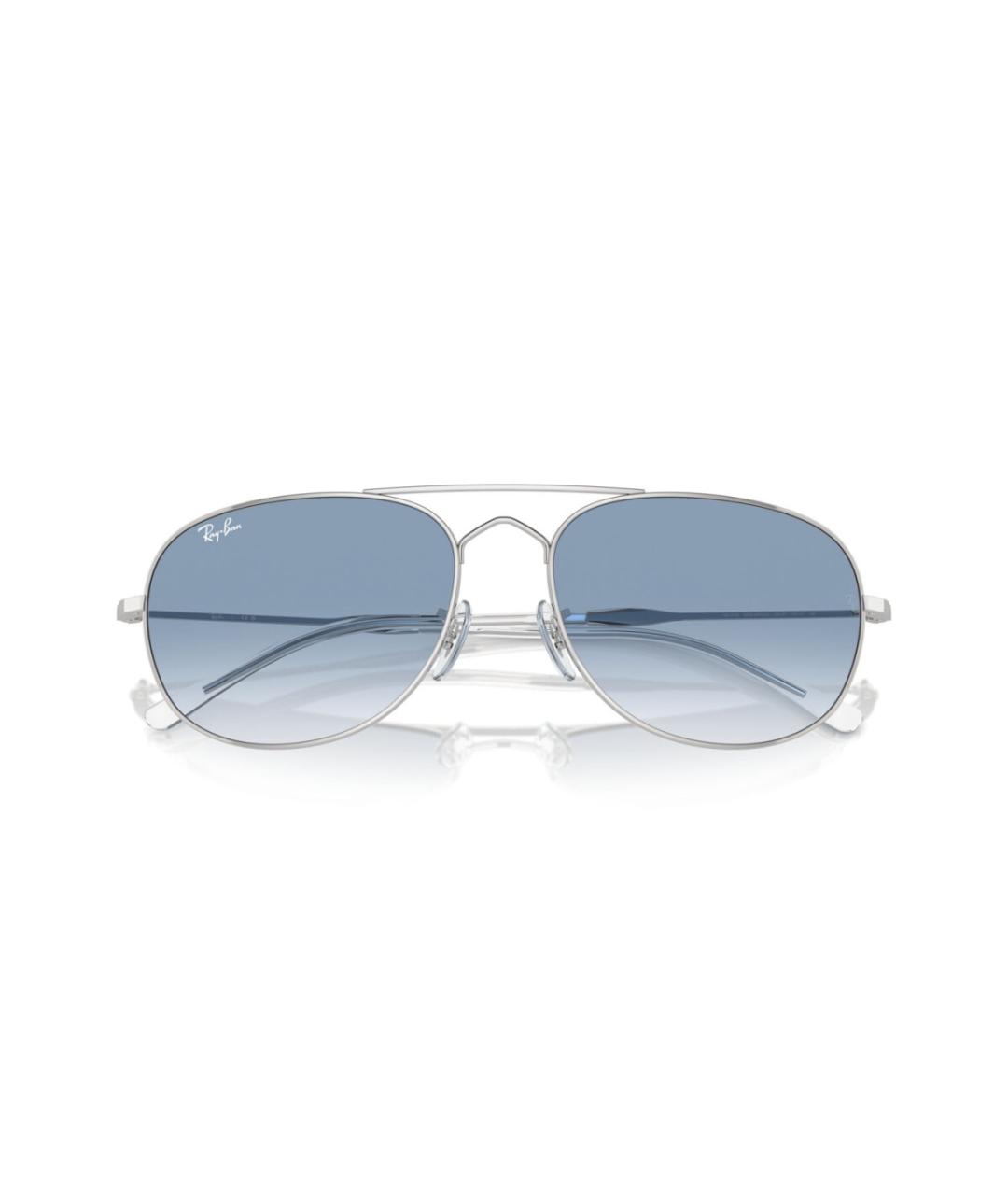 RAY BAN Серебряные металлические солнцезащитные очки, фото 6