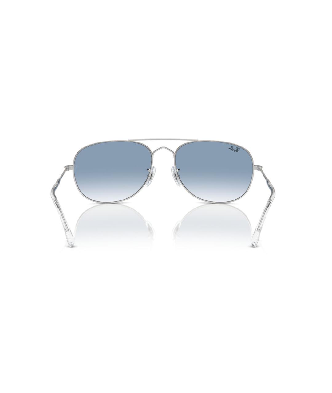 RAY BAN Серебряные металлические солнцезащитные очки, фото 5