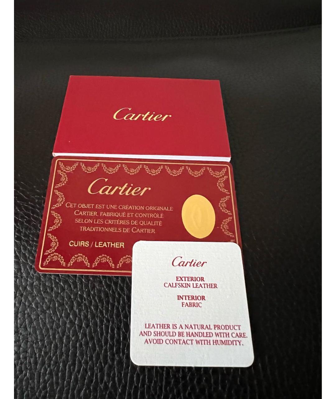 CARTIER Черный кожаный портфель, фото 5