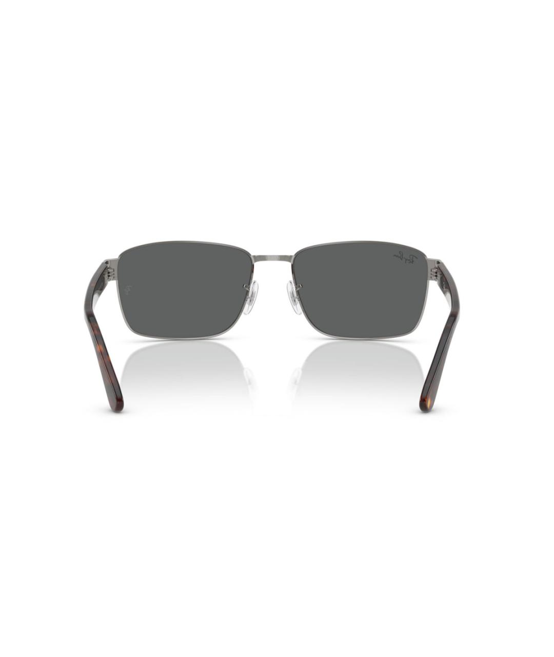 RAY BAN Серые металлические солнцезащитные очки, фото 6