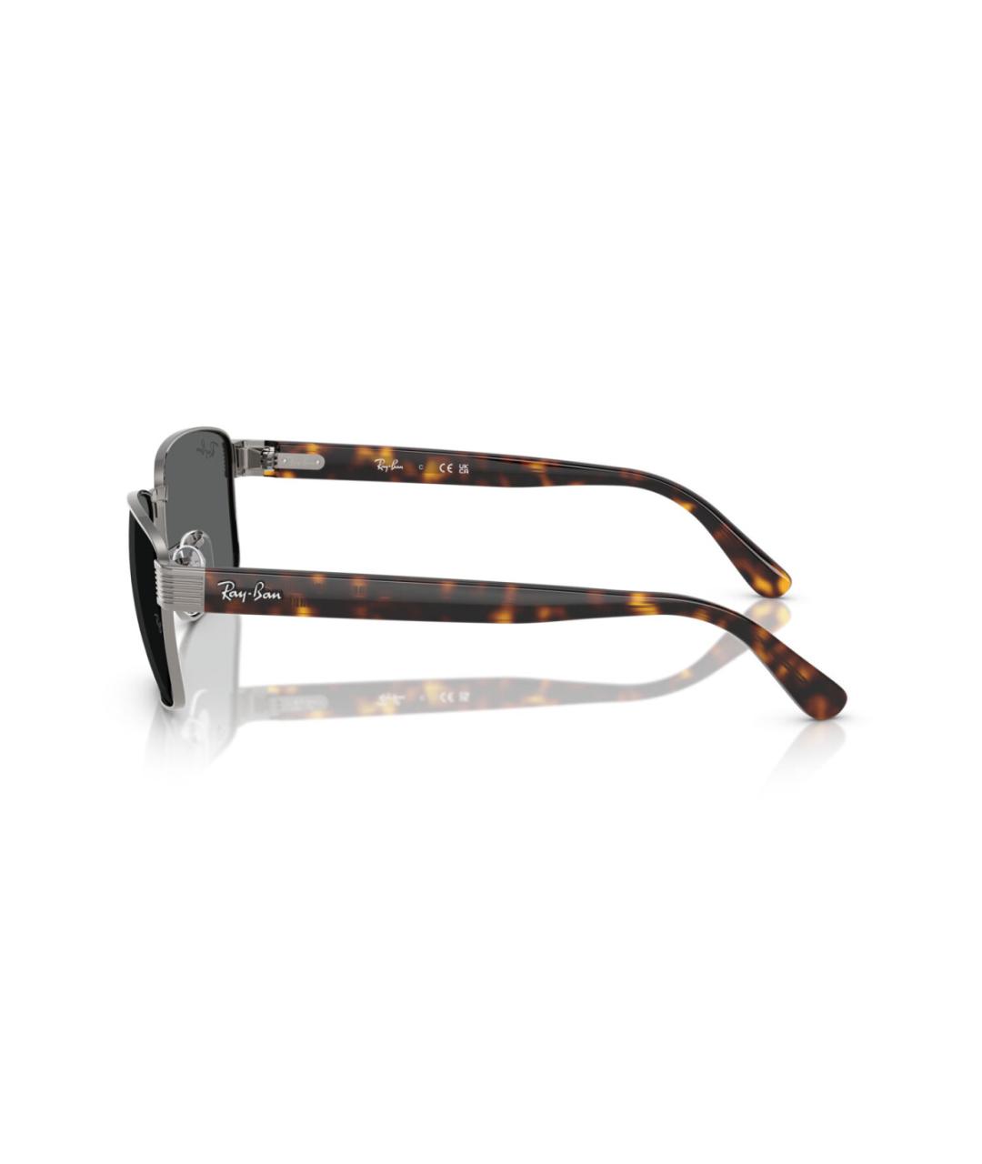 RAY BAN Серые металлические солнцезащитные очки, фото 3