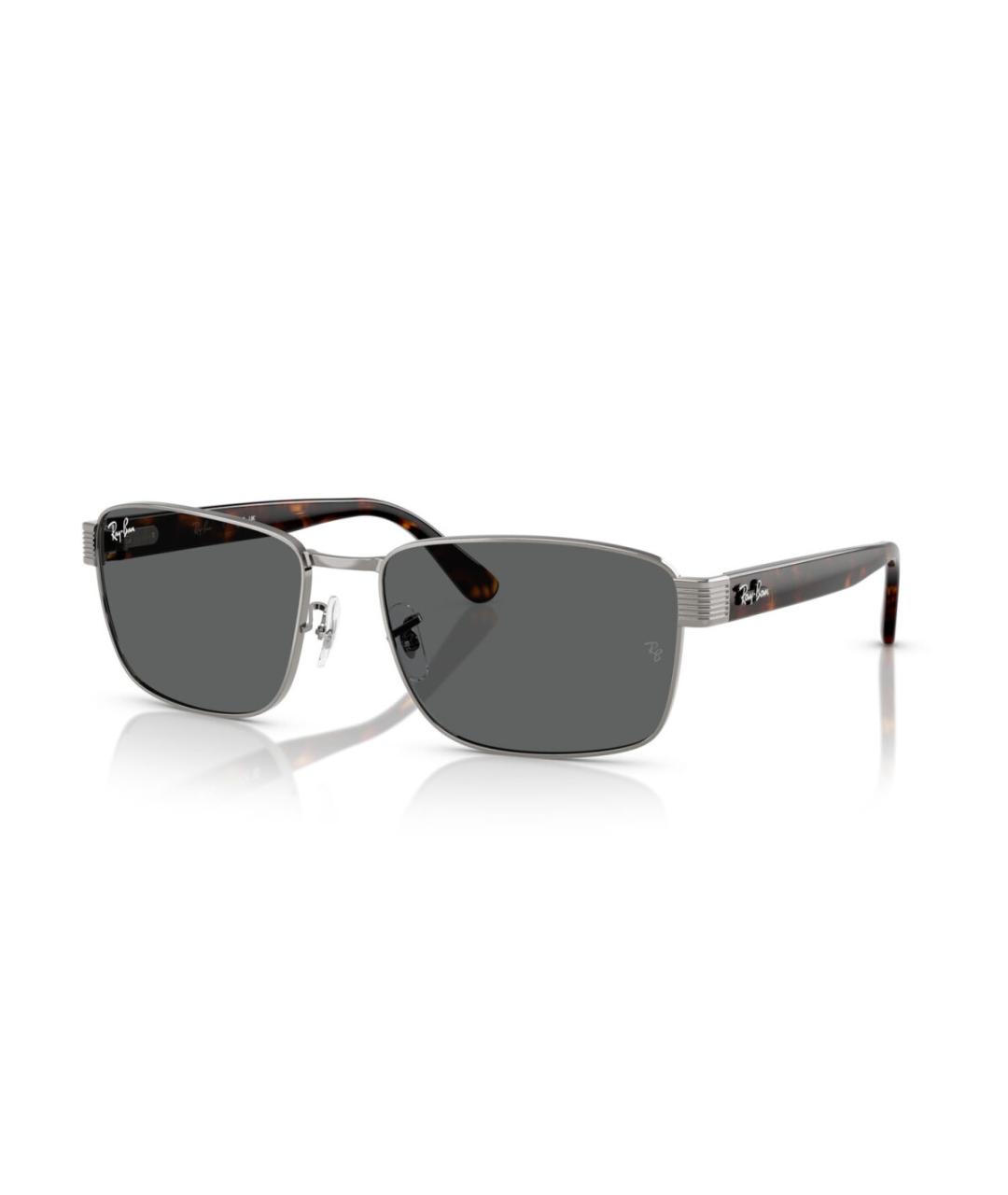 RAY BAN Серые металлические солнцезащитные очки, фото 8