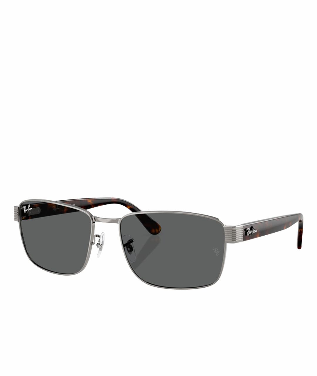 RAY BAN Серые металлические солнцезащитные очки, фото 1