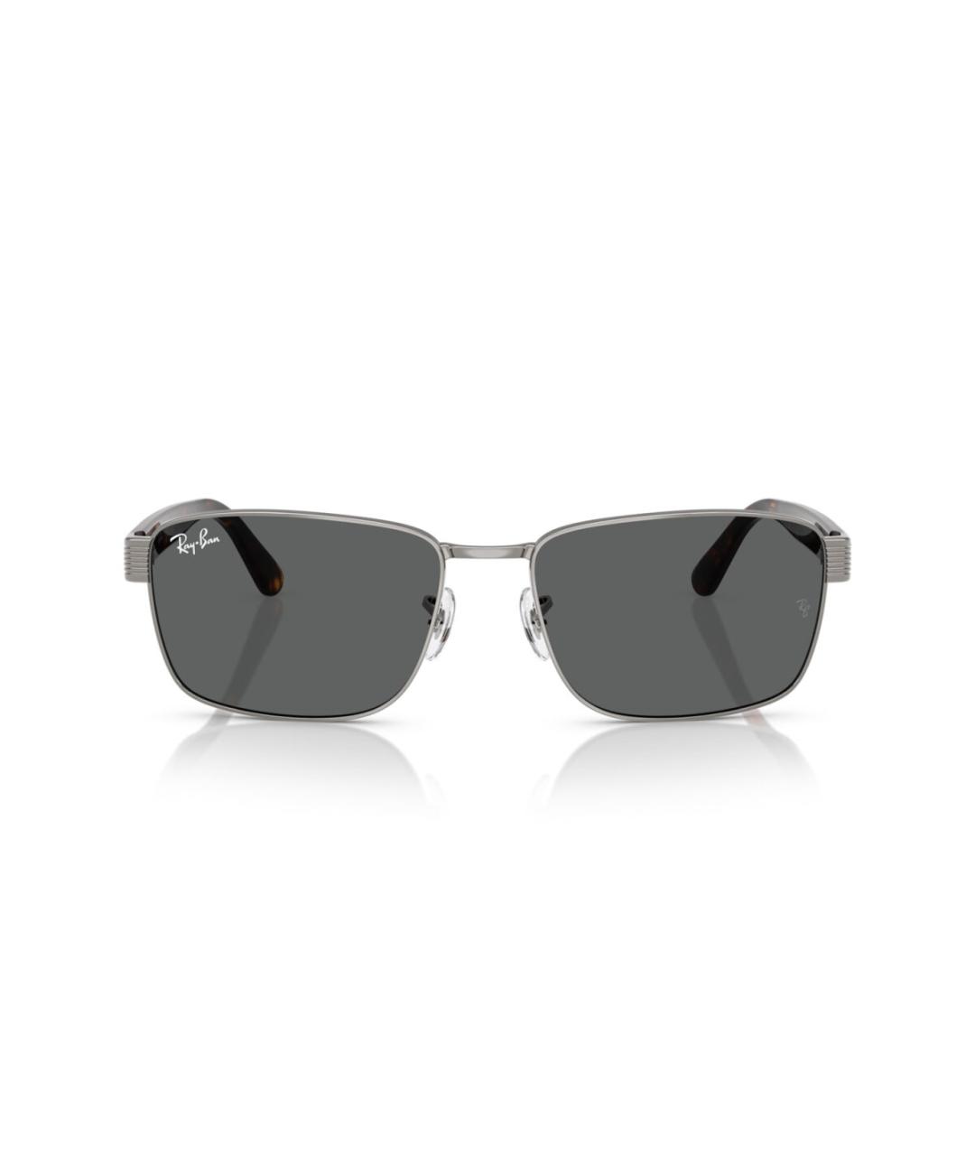 RAY BAN Серые металлические солнцезащитные очки, фото 2
