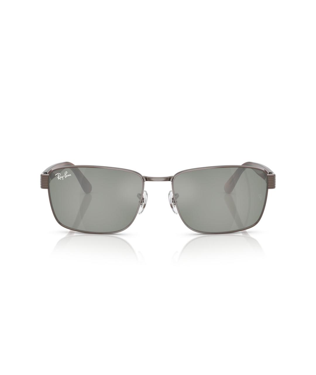 RAY BAN Коричневые металлические солнцезащитные очки, фото 2