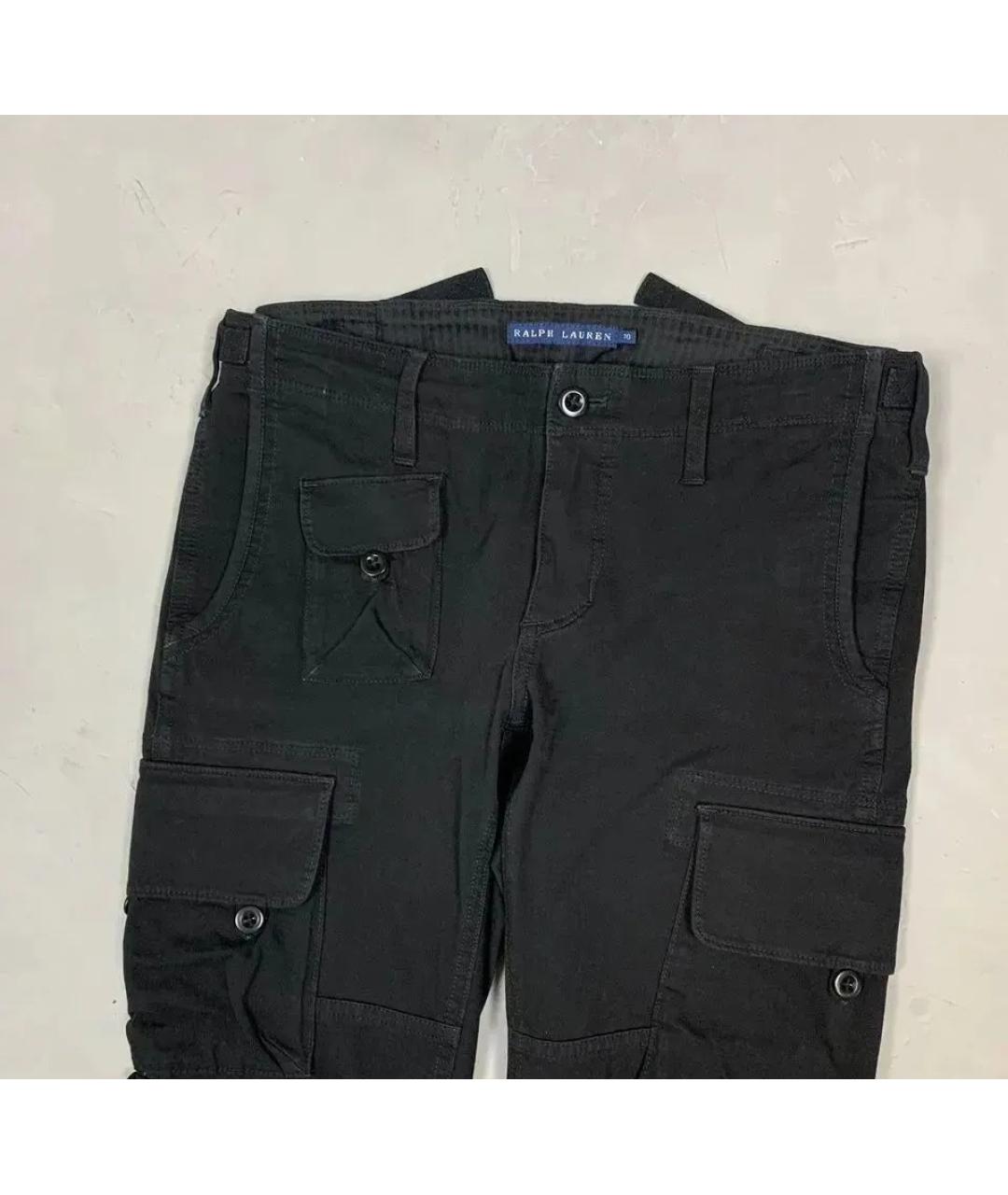 POLO RALPH LAUREN Черные хлопко-эластановые брюки узкие, фото 4