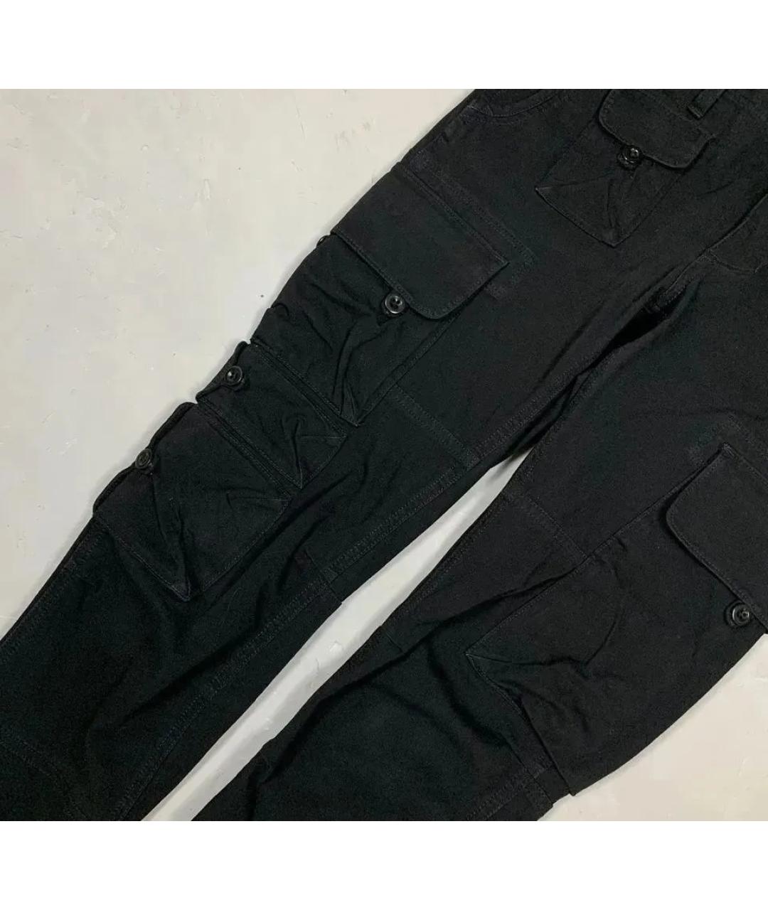 POLO RALPH LAUREN Черные хлопко-эластановые брюки узкие, фото 3