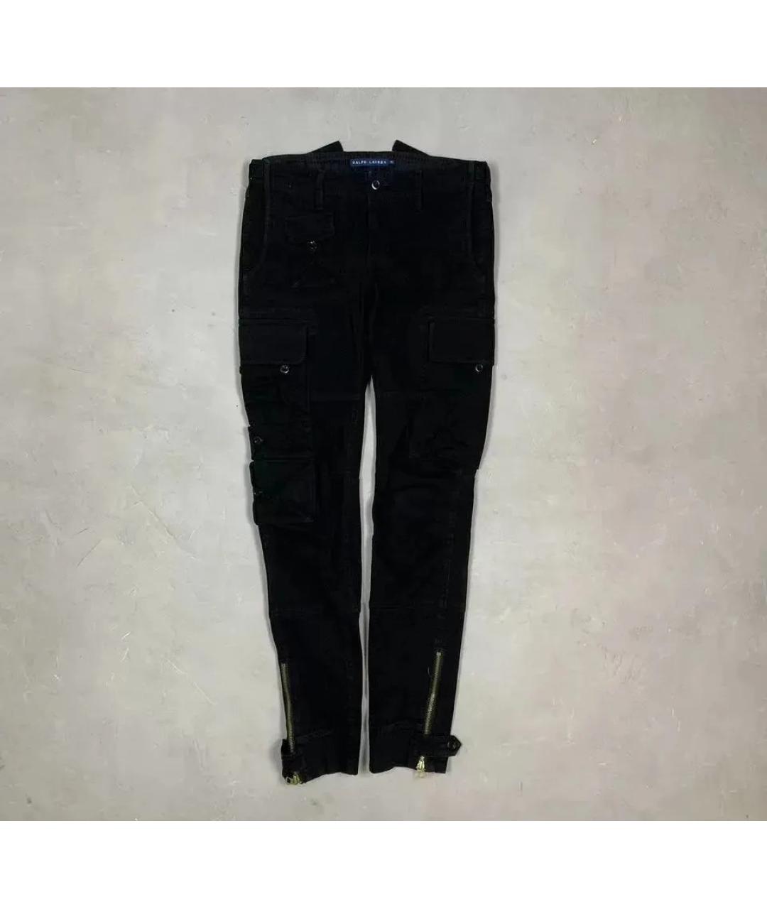 POLO RALPH LAUREN Черные хлопко-эластановые брюки узкие, фото 10