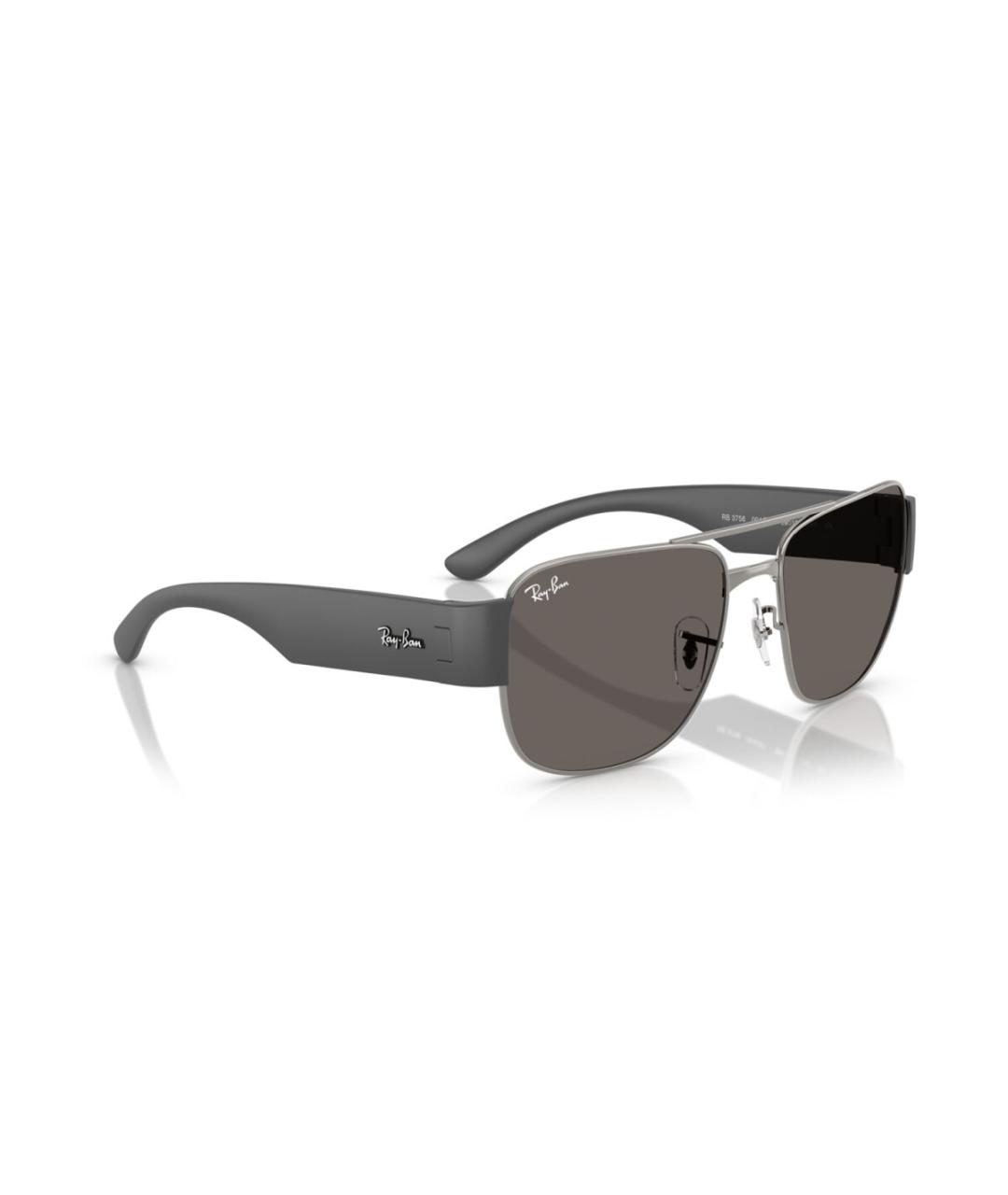 RAY BAN Серые металлические солнцезащитные очки, фото 5