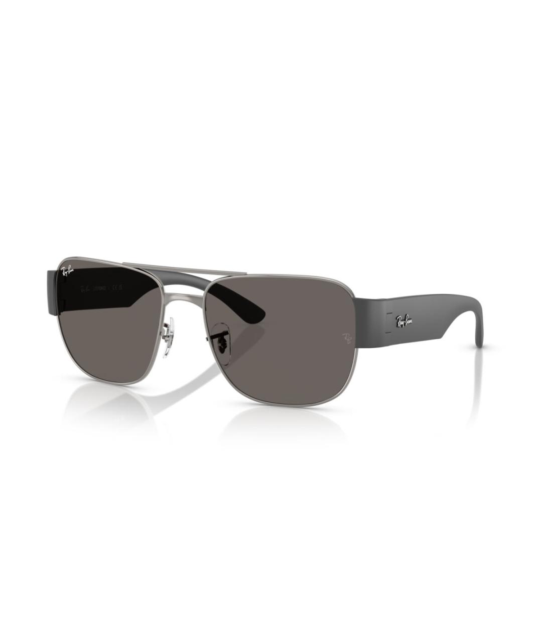 RAY BAN Серые металлические солнцезащитные очки, фото 8