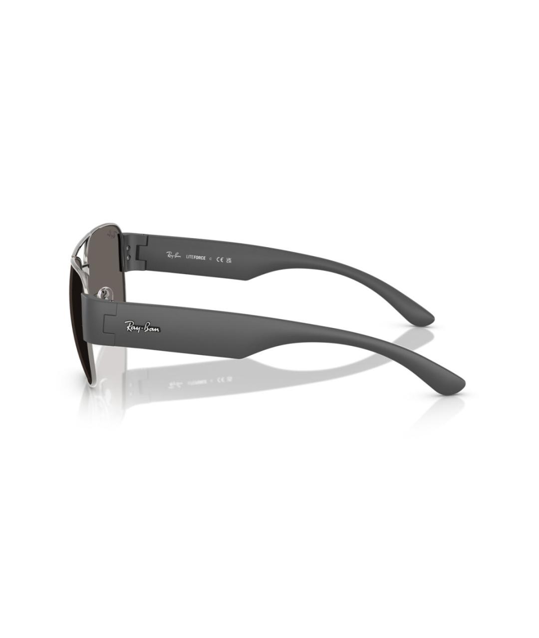 RAY BAN Серые металлические солнцезащитные очки, фото 3