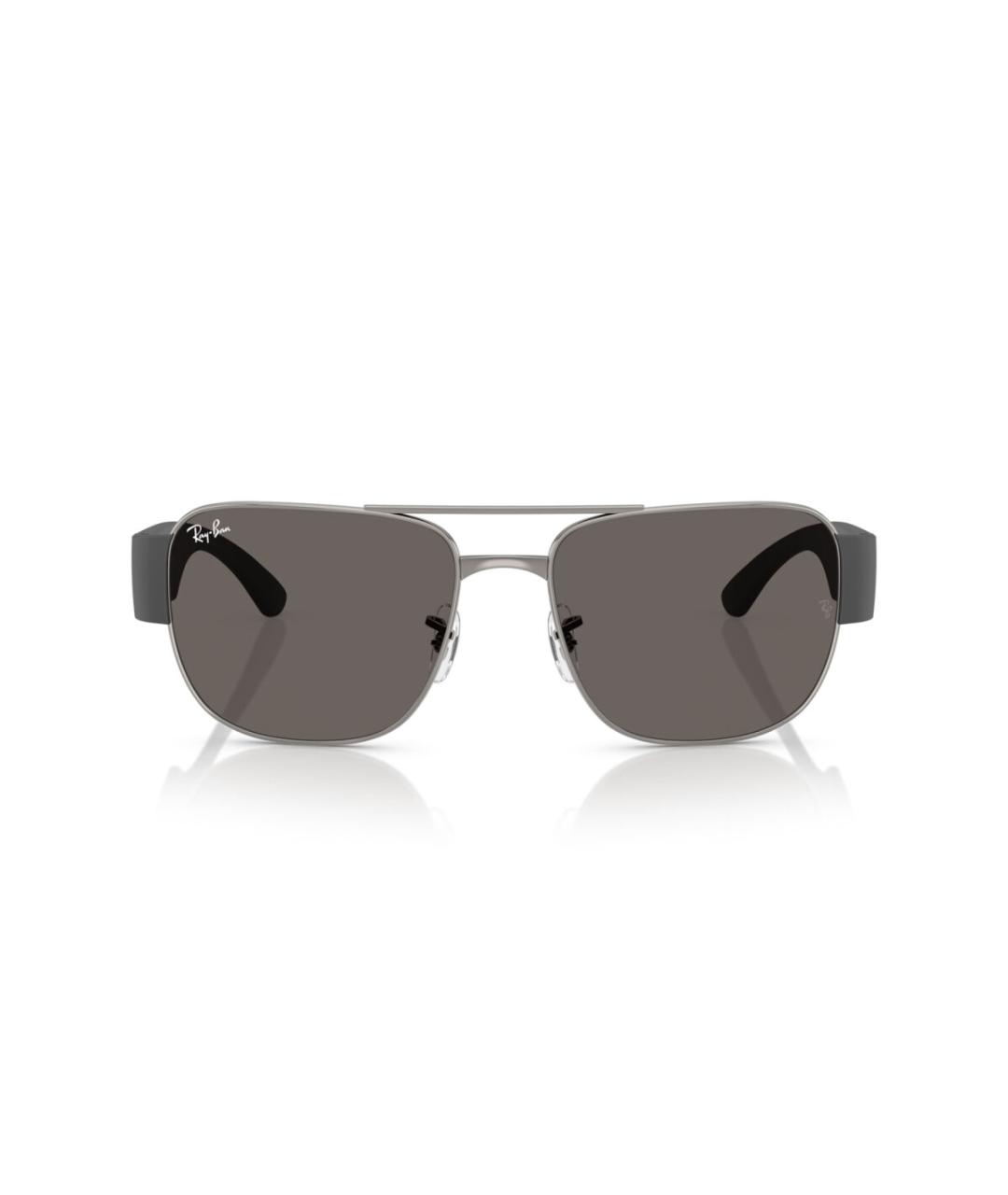 RAY BAN Серые металлические солнцезащитные очки, фото 2