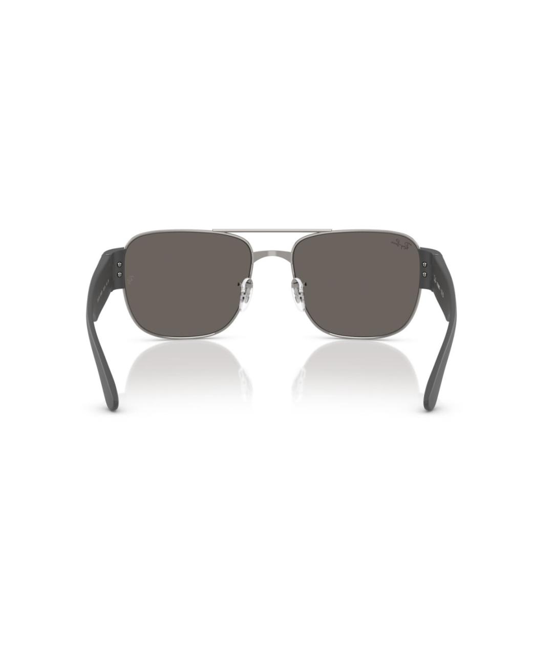 RAY BAN Серые металлические солнцезащитные очки, фото 6