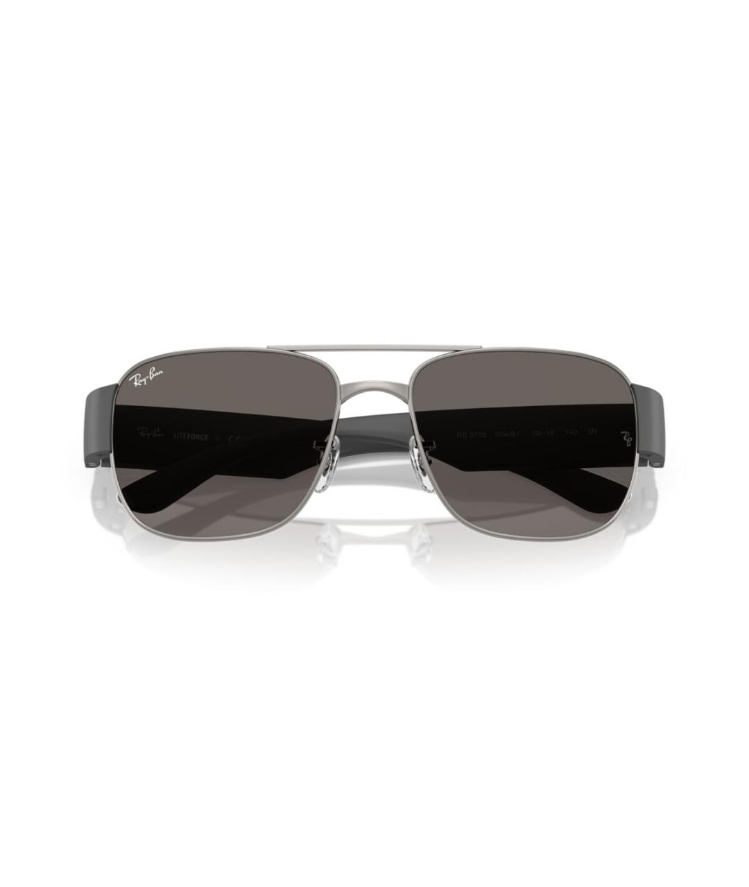 RAY BAN Серые металлические солнцезащитные очки, фото 7