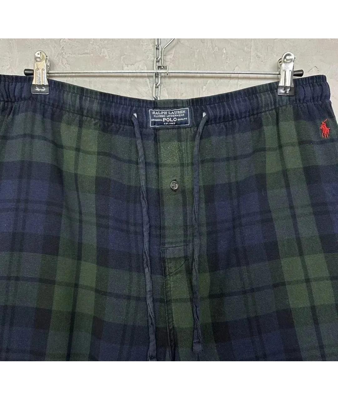 POLO RALPH LAUREN Зеленые хлопковые повседневные брюки, фото 3