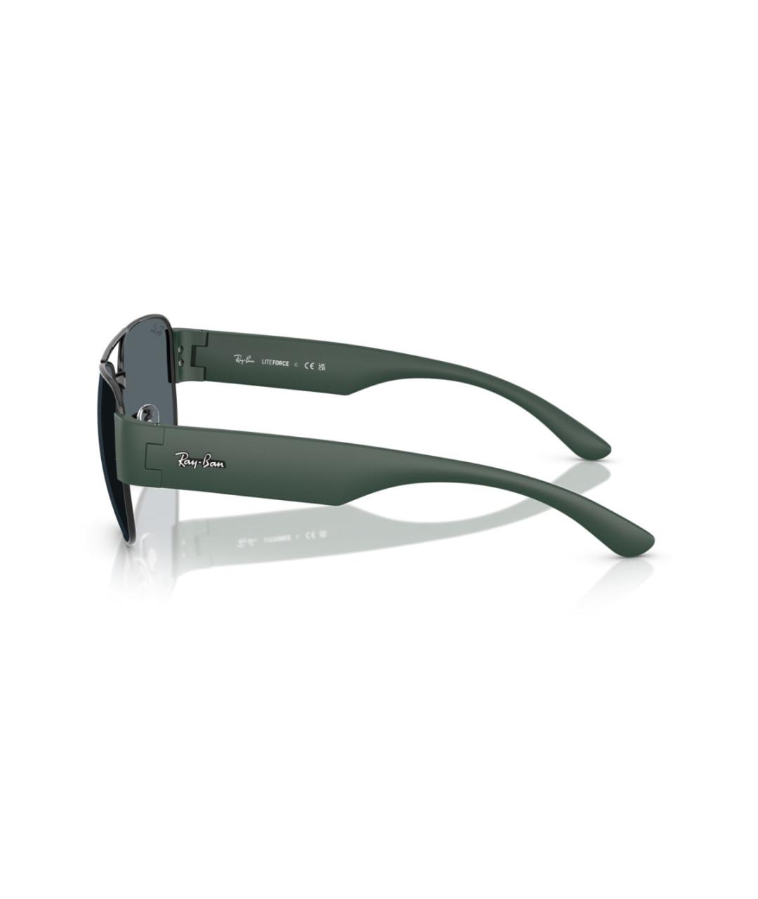 RAY BAN Черные металлические солнцезащитные очки, фото 3