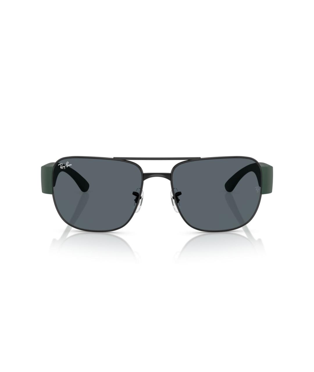 RAY BAN Черные металлические солнцезащитные очки, фото 2