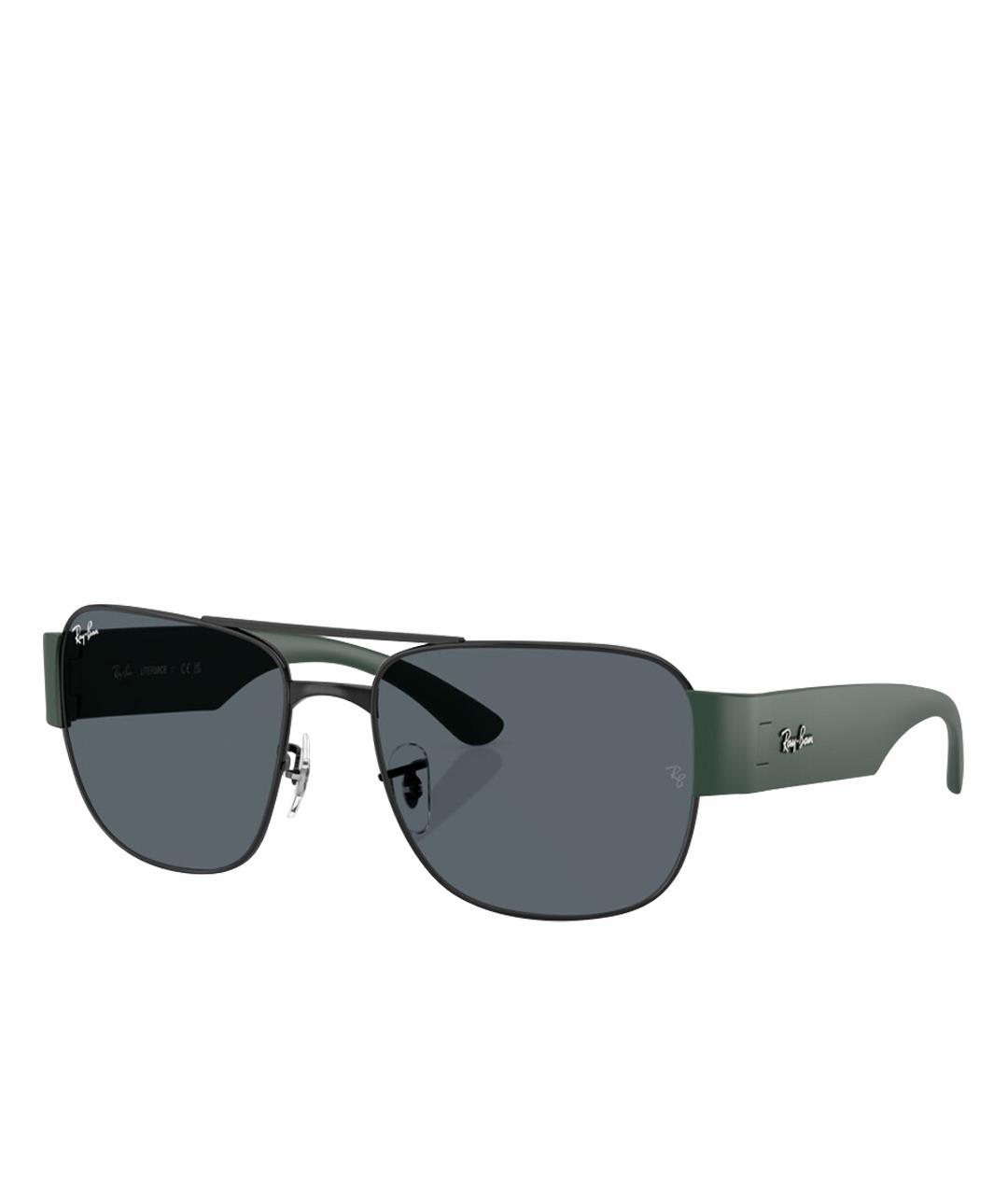 RAY BAN Черные металлические солнцезащитные очки, фото 1