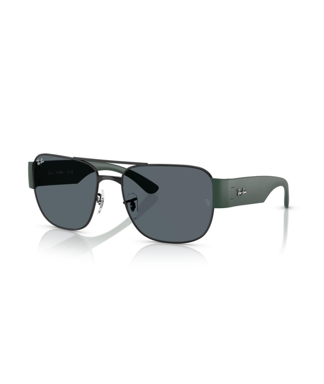 RAY BAN Черные металлические солнцезащитные очки, фото 8