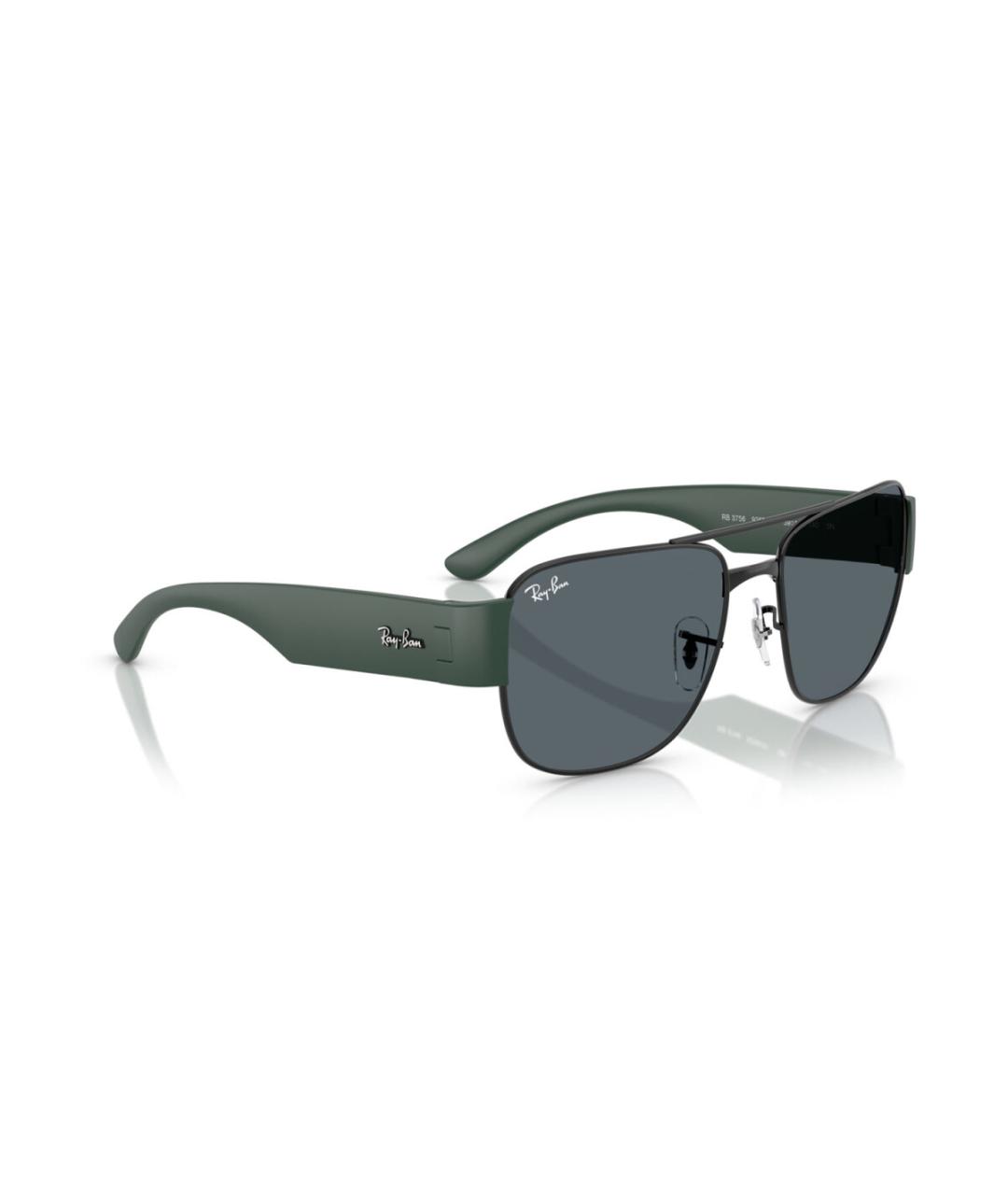 RAY BAN Черные металлические солнцезащитные очки, фото 5