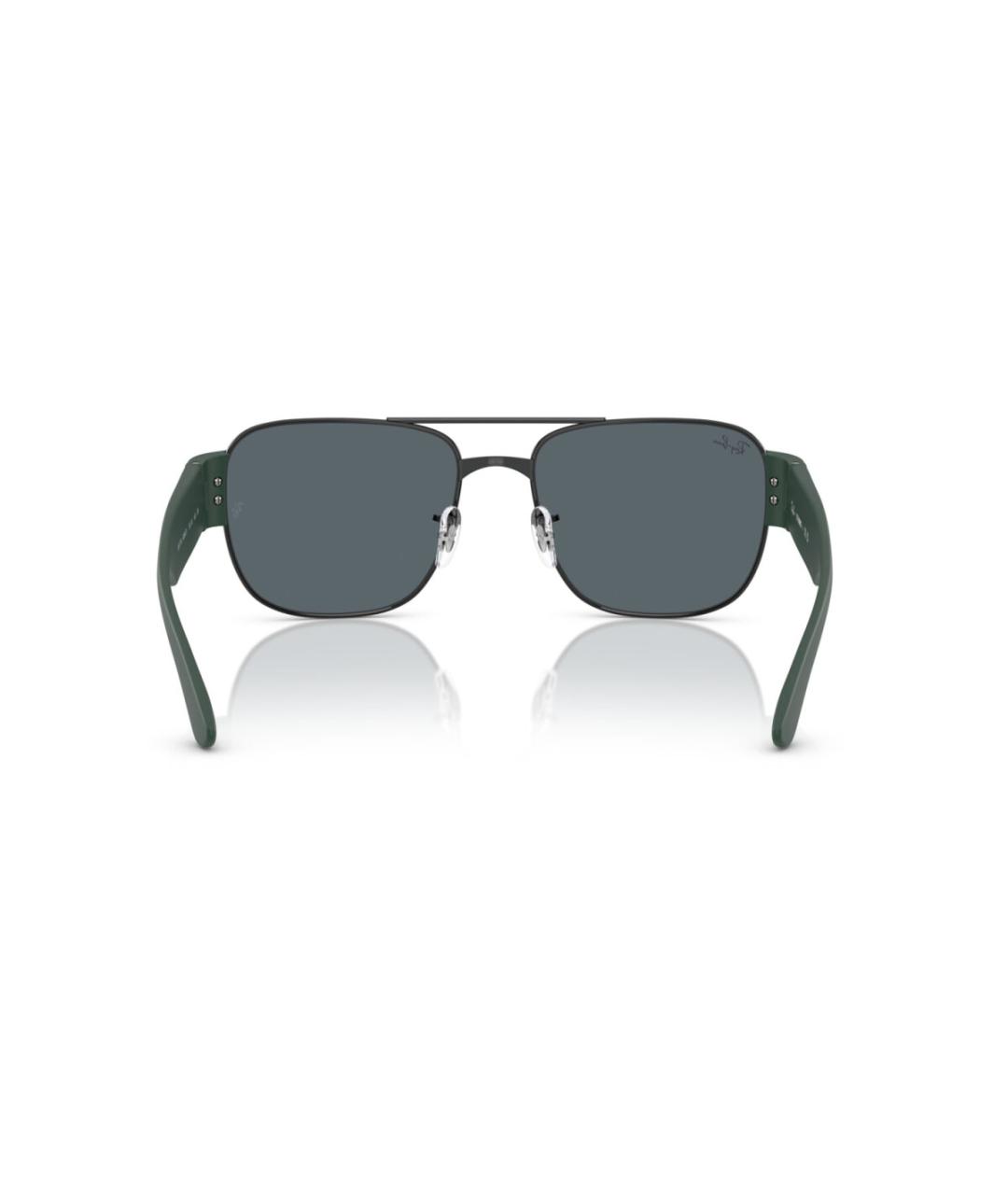 RAY BAN Черные металлические солнцезащитные очки, фото 6
