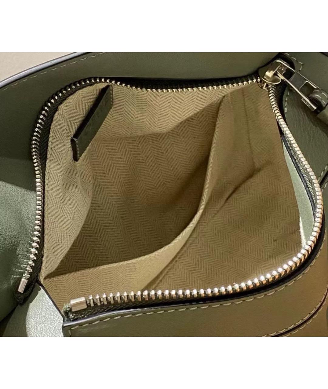LOEWE Зеленая кожаная поясная сумка, фото 5