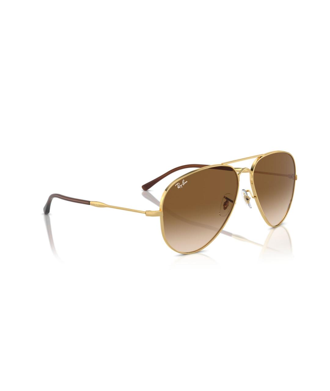 RAY BAN Золотые металлические солнцезащитные очки, фото 5